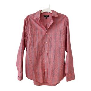 Banana Republic Factory Men's  Red Plaid Button-Up Classic Dress Shirt- M